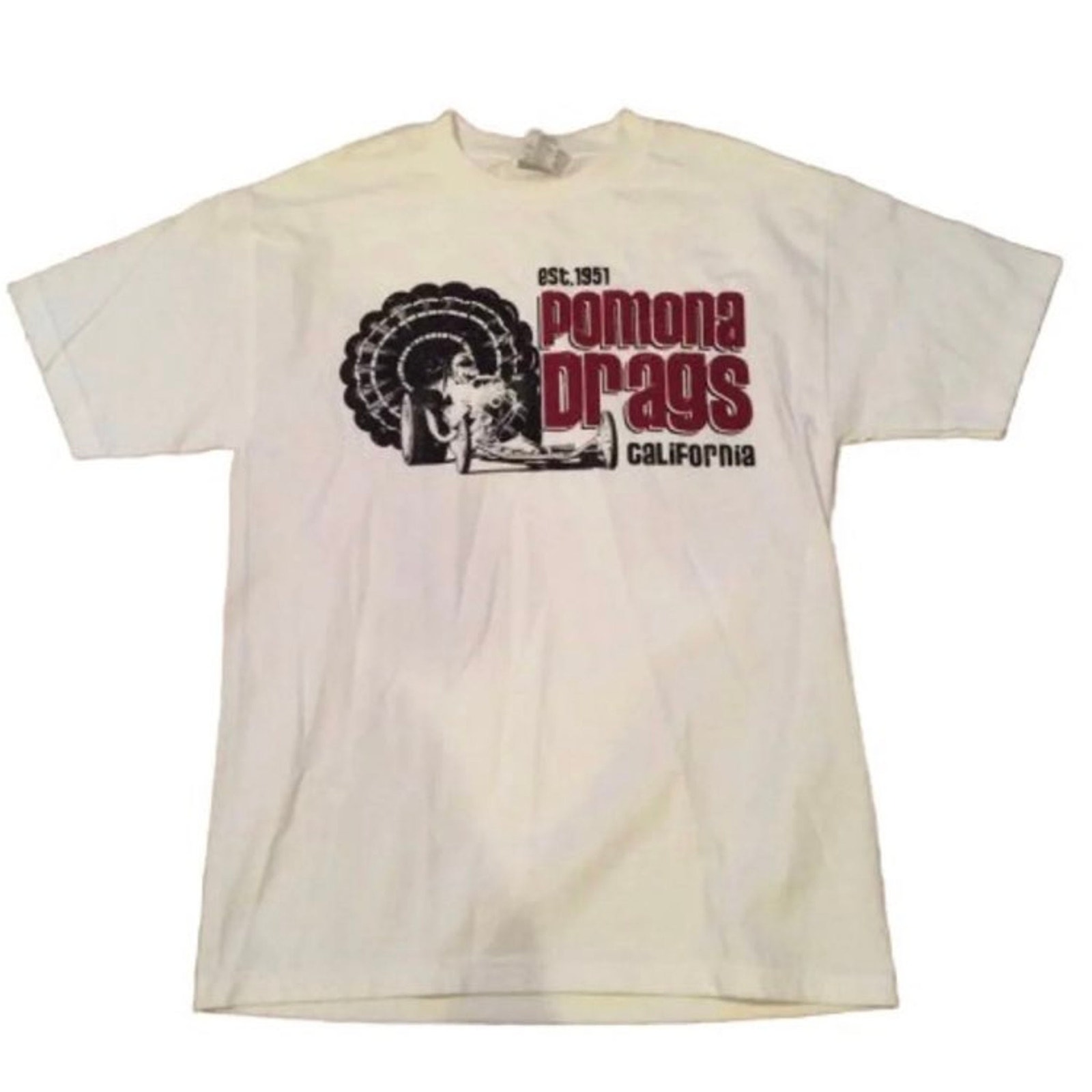 California Pomona Drag Strip 50th Anniversary Men's Md Graphic T-Shirt
